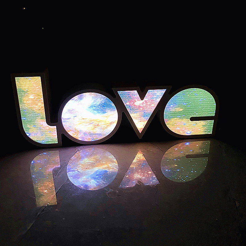 BowLift | Modern Art Deco waterproof PS LOVE letters LED table lamp for the bedroom