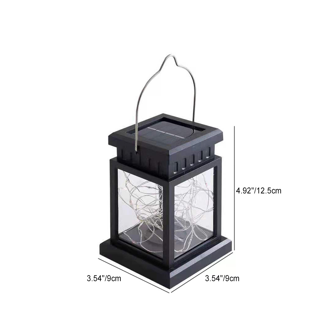 Modern Minimalist Solar Rectangular Iron Glass LED Outdoor Light For Garden | Bowlift