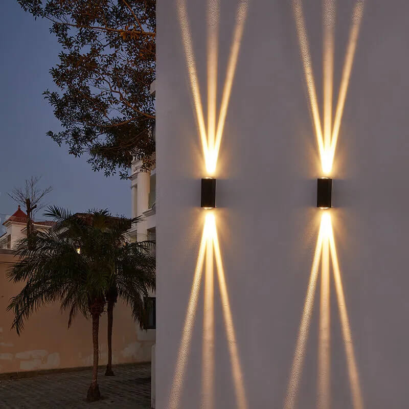 BowLift | Modern Waterproof LED Outdoor Wall Light | Rectangular Up/Down Aluminum Fixture