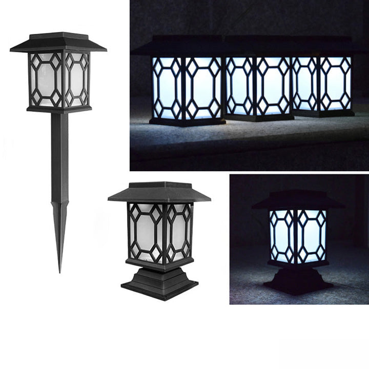 Traditional European Waterproof Solar ABS PC Plastic Rectangular LED Landscape Lighting For Garden | Bowlift