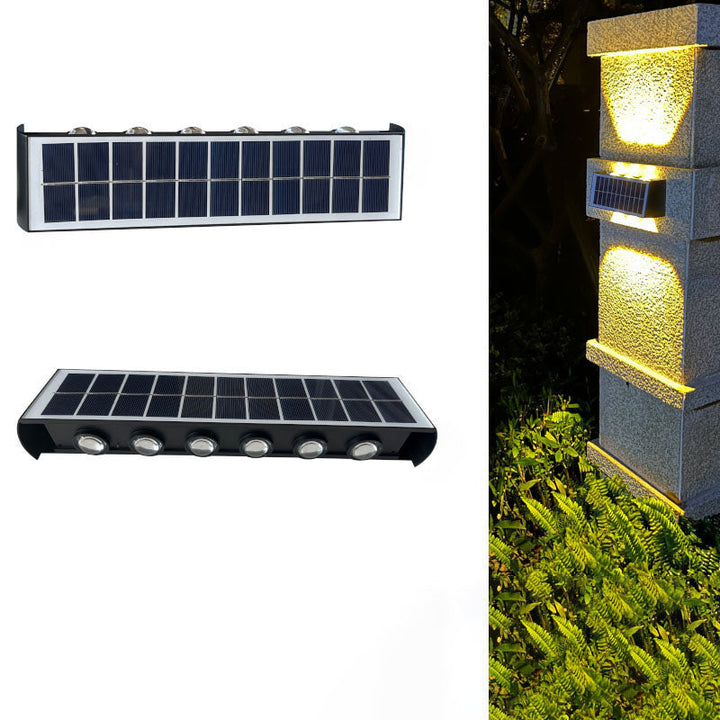 BowLift | Lumiora Modern Solar-LED Wall Lamp for Outdoors | Rectangular Design | IP56 Waterproof | Different Sizes & Light Intensities