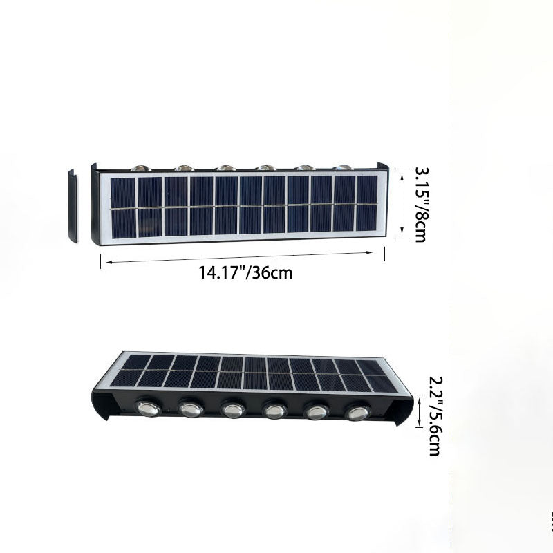 BowLift | Modern Simplicity Solar Waterproof Rectangular ABS PMMA LED Wall Light Lamp For Outdoor Patio