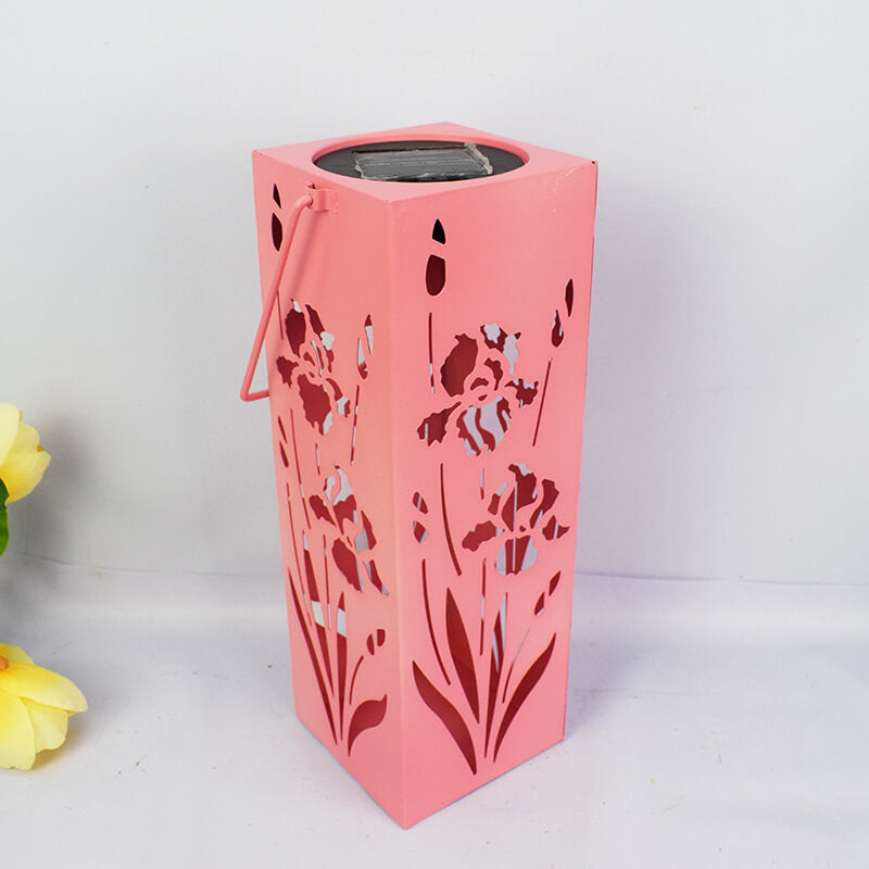 BowLift | Solar Butterfly Rose Pattern Hollow Column LED Outdoor Waterproof Decorative Lamp