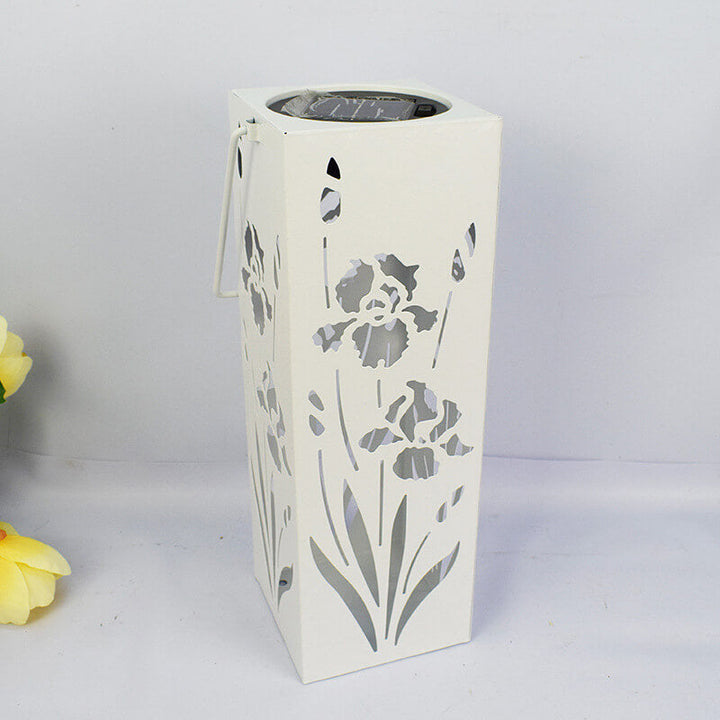 BowLift | Solar Butterfly Rose Pattern Hollow Column LED Outdoor Waterproof Decorative Lamp