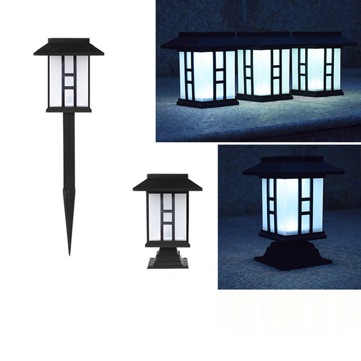 Traditional European Waterproof Solar ABS PC Plastic Rectangular LED Landscape Lighting For Garden | Bowlift