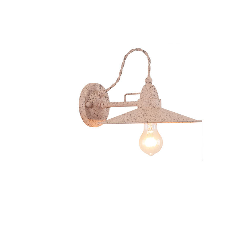 Contemporary Industrial Waterproof Metal Plate Bowl 1-Light Wall Sconce Lamp For Outdoor Patio | Bowlift
