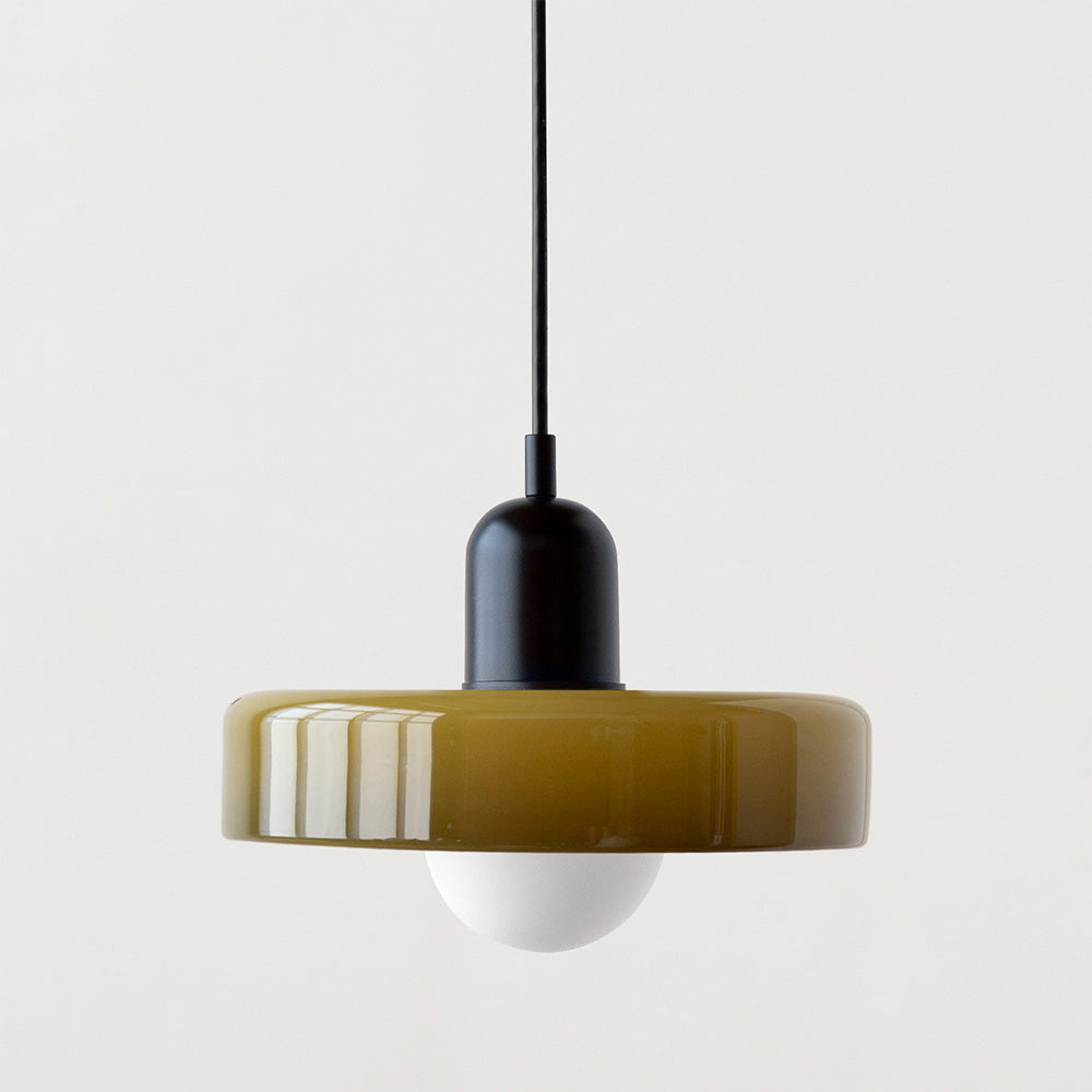 BowLift | Scandi Bauhaus Pendant Light – Stylish Orange Ceiling Lamp for Contemporary Spaces
