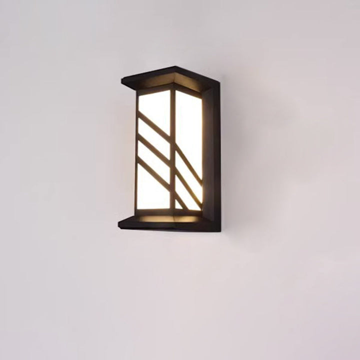 Modern Industrial Cuboid Aluminum Acrylic LED Waterproof Outdoor Wall Sconce Lamp For Outdoor Patio | Bowlift