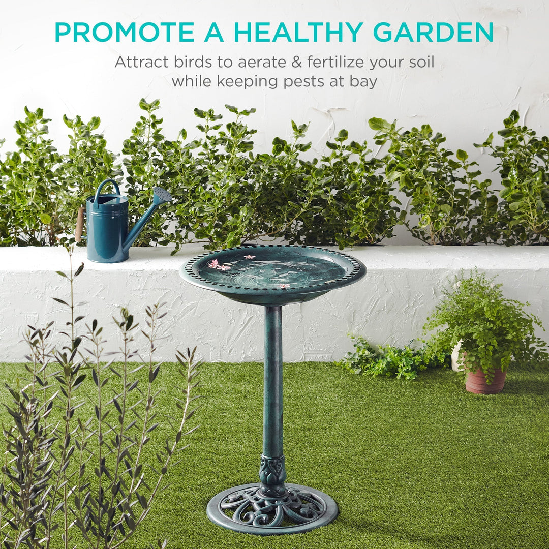 BowLift | Birdbath for the garden with Fleur-de-Lis decoration