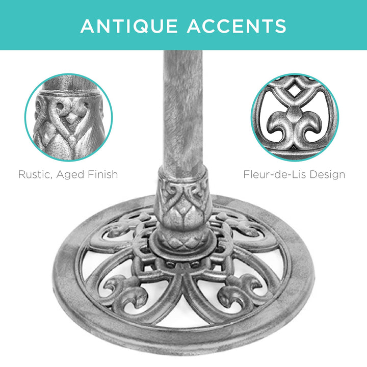 BowLift | Birdbath for the garden with Fleur-de-Lis decoration