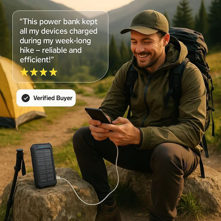 BowLift | Solar Powerbank with 10000mAh for Outdoor & Adventure