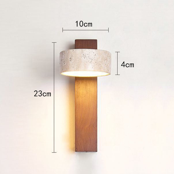 BowLift | Ivory Toned Travertine Wall Lamp