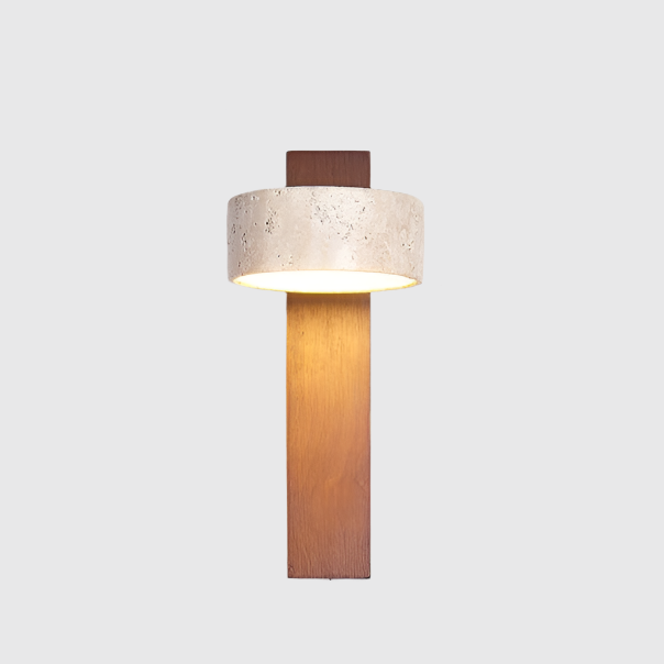BowLift | Ivory Toned Travertine Wall Lamp