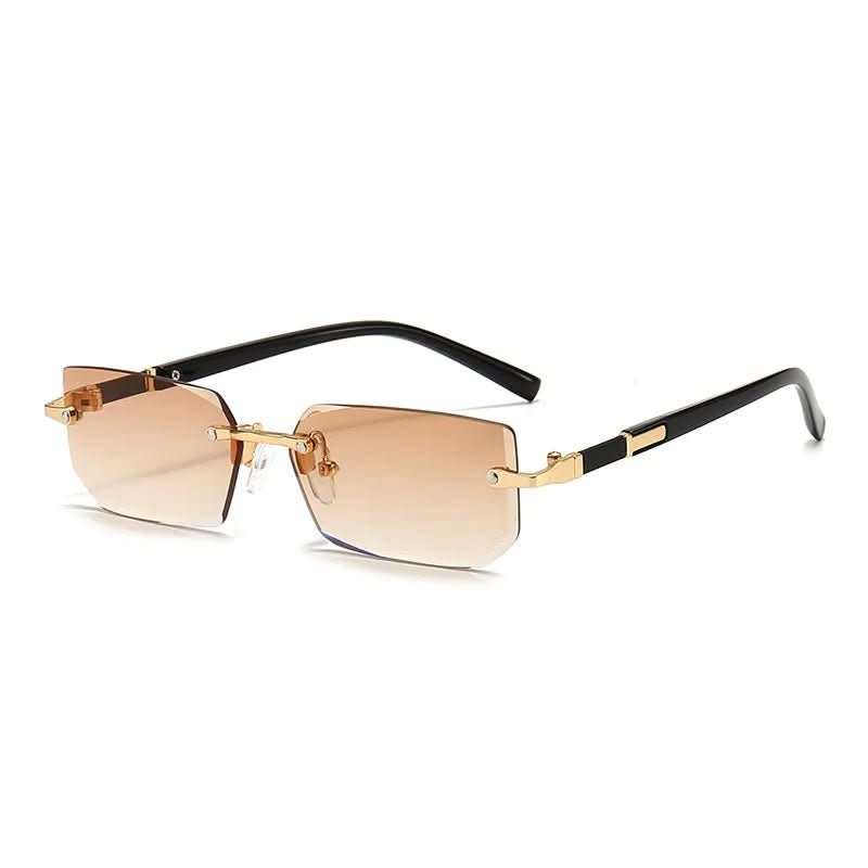 BowLift | Rectangular rimless sunglasses with UV400 protection