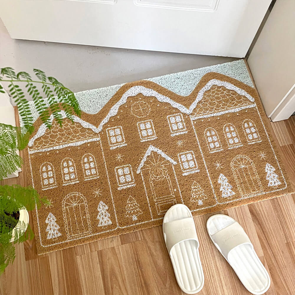 BowLift | Non-slip solid carpet with gingerbread motifs