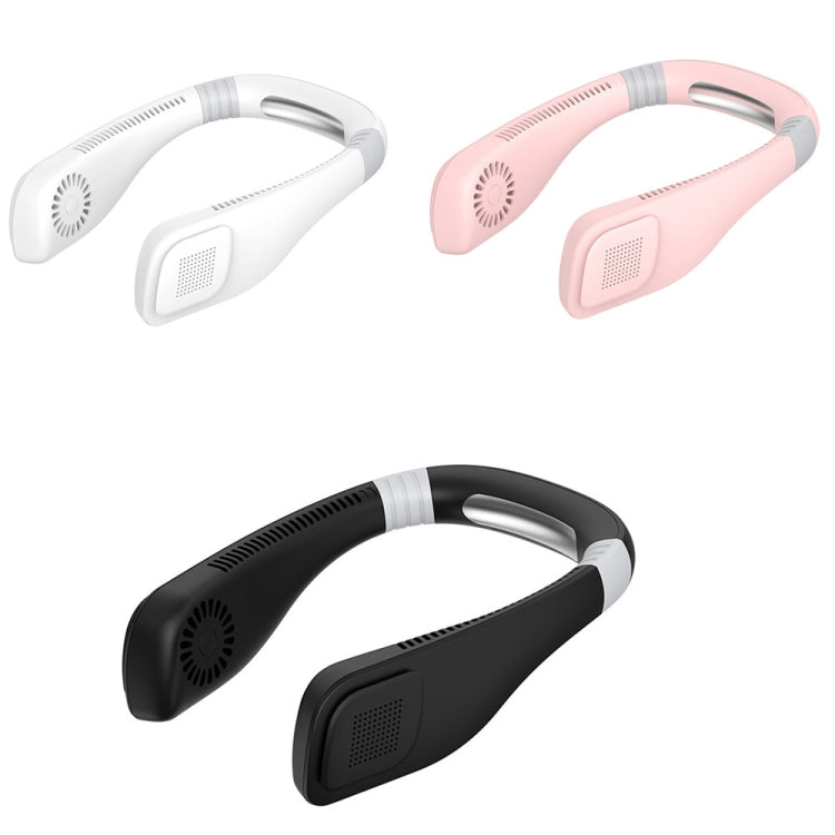 Hand Free Mini USB Neck Fan - Rechargeable Portable Headphone Design Wearable Neckband Fan, 3 Level Air Flow, 360 Degree Free Rotation Perfect for Sports, Office and Outdoor(White) | Bowlift