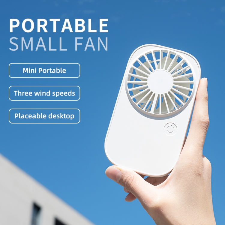 F11 Portable Rechargeable Hanging Neck Fan Cooling Handheld Fan 3 Speeds Desk Fan(White) | Bowlift