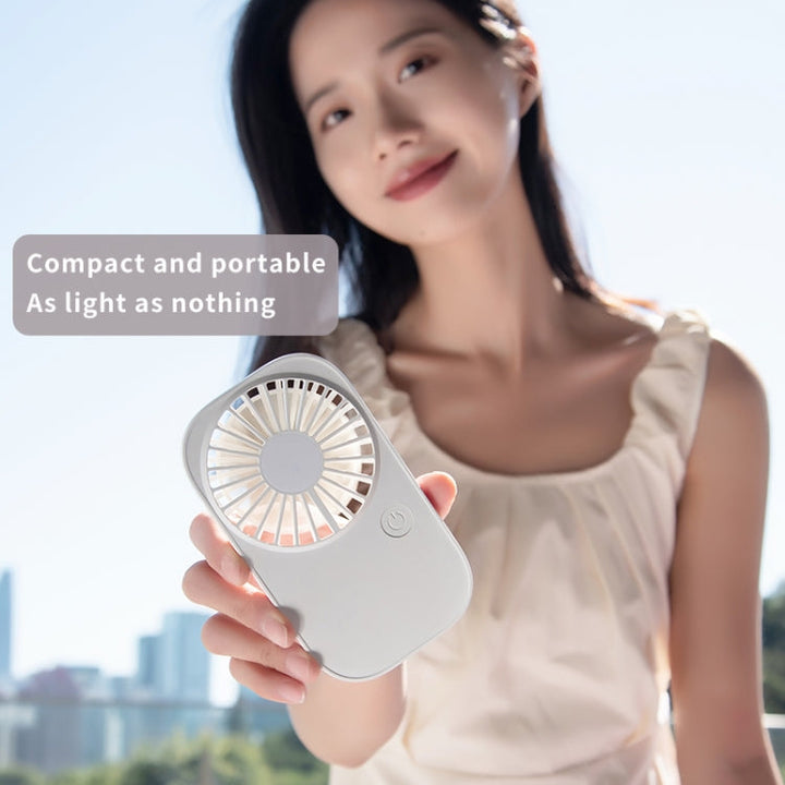 F11 Portable Rechargeable Hanging Neck Fan Cooling Handheld Fan 3 Speeds Desk Fan(White) | Bowlift