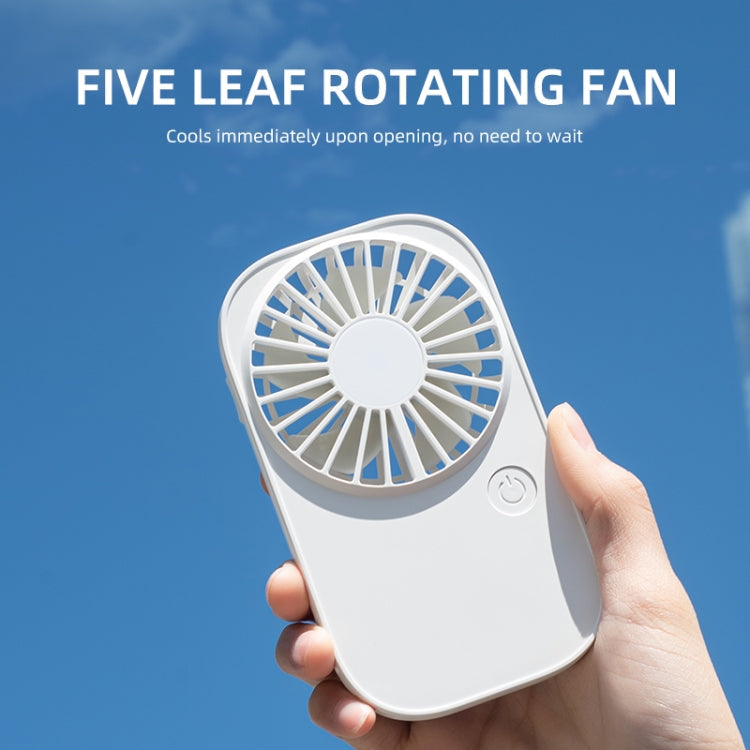 F11 Portable Rechargeable Hanging Neck Fan Cooling Handheld Fan 3 Speeds Desk Fan(White) | Bowlift