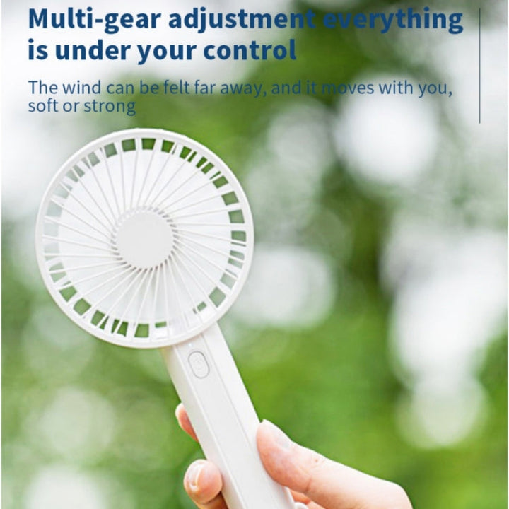 F35 With Hanging Hole Rechargeable Cooling Fan Powerful Handheld Fan 1200mAh Desk Fan(White) | Bowlift