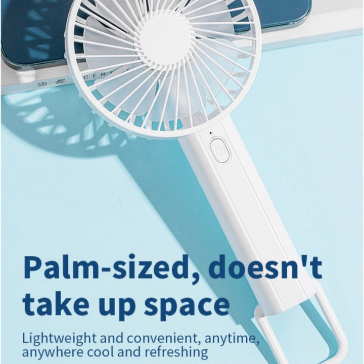 F35 With Hanging Hole Rechargeable Cooling Fan Powerful Handheld Fan 1200mAh Desk Fan(Baby Blue) | Bowlift