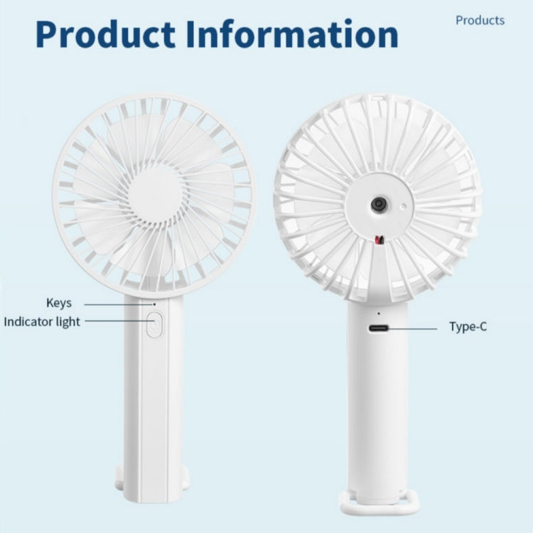 F35 With Hanging Hole Rechargeable Cooling Fan Powerful Handheld Fan 1200mAh Desk Fan(White) | Bowlift