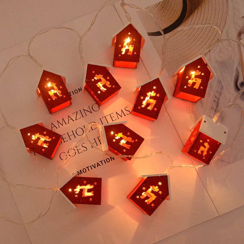 BowLift | Wooden Christmas houses with LED lighting for festive decoration