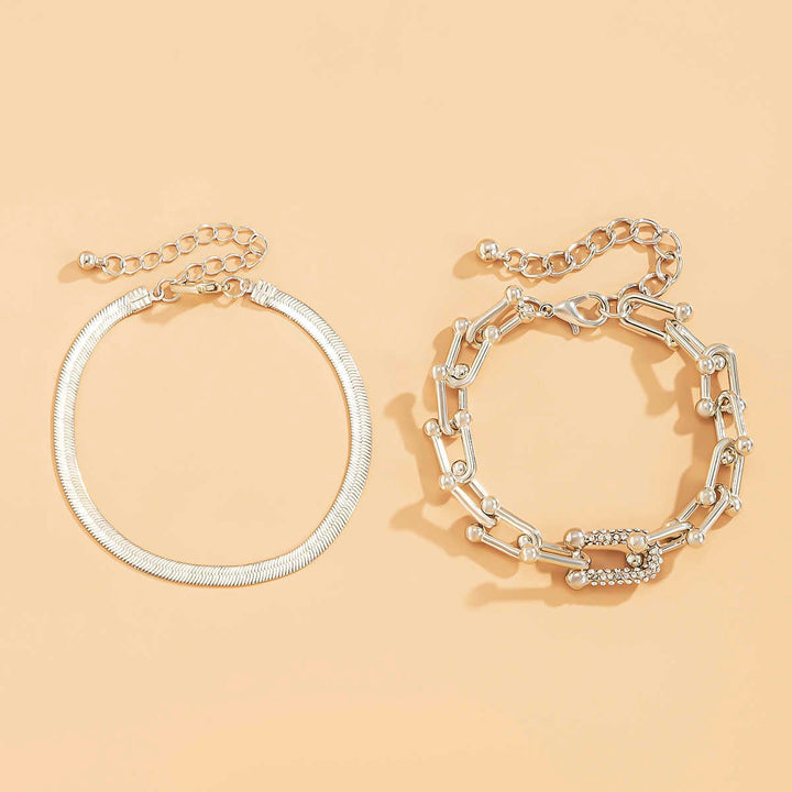 Stunning Bracelet Duo | Exquisite 2-Piece Set in Gold or Silver Bowlift