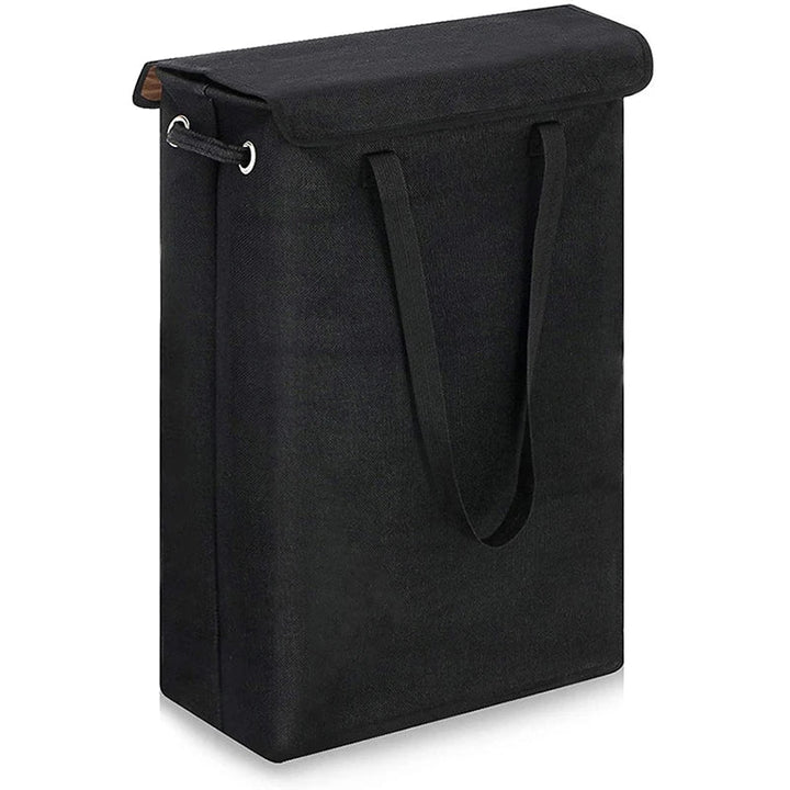 BowLift | NarrowBin Laundry Basket | Narrow & 45L Volume | With Lid & Handles | For Bathroom & Hall