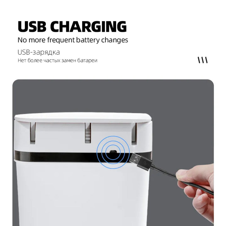 Waterproof Smart Wave Sensor Automatic Trash Can | Bowlift