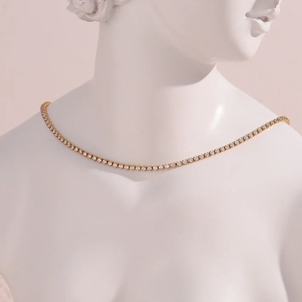 BowLift | 2mm Dainty Tennis Chain Bracelet and Necklace