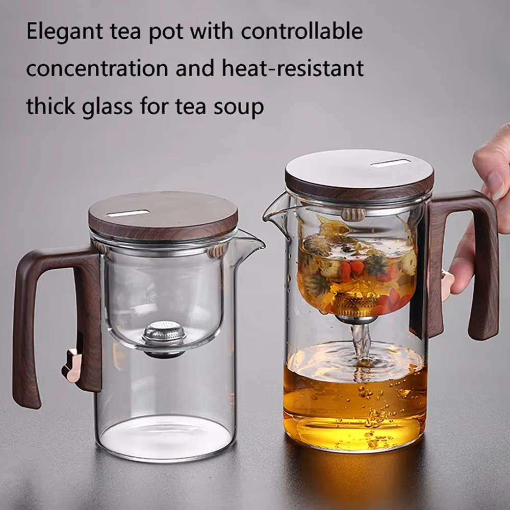 BowLift | Magical Glass Teapot with Built-In Strainer and Heat-Resistant Handle
