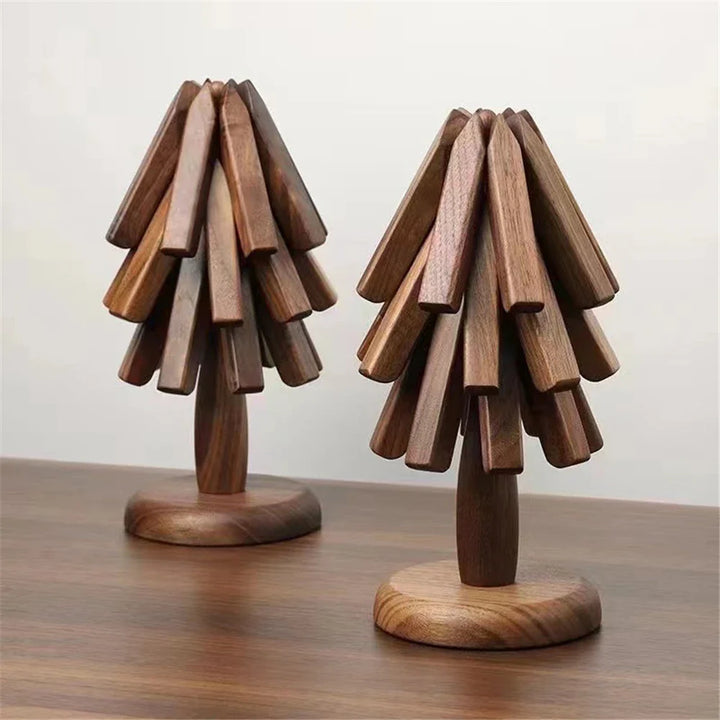 BowLift | Walnut Coaster Set - Protect your surfaces with tree-shaped coasters