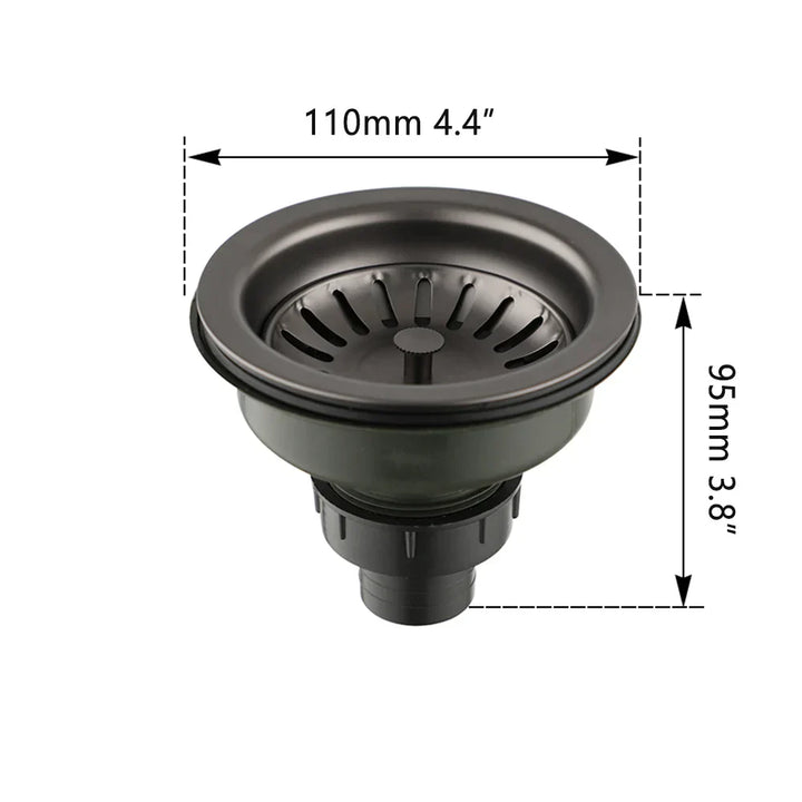 AquaGuard Stainless Steel Sink Strainer with Odor Filter – Pop-Up Stopper & Anti-Blocking Basket Bowlift