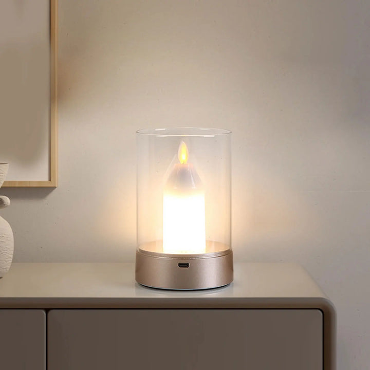 BowLift | AuraFlame LED Candle | Gesture Control & Stepless Dimmable | USB Rechargeable | Warm Light 2400K | 8.5 × 8.5 × 13 cm