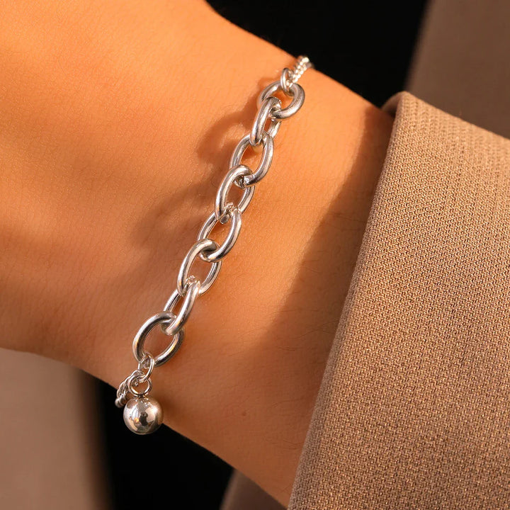 BowLift | Dainty Curb & Bold Paperclip Chain Bracelet
