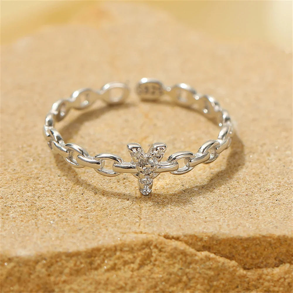 BowLift | Dainty Diamond Letter Initial Ring