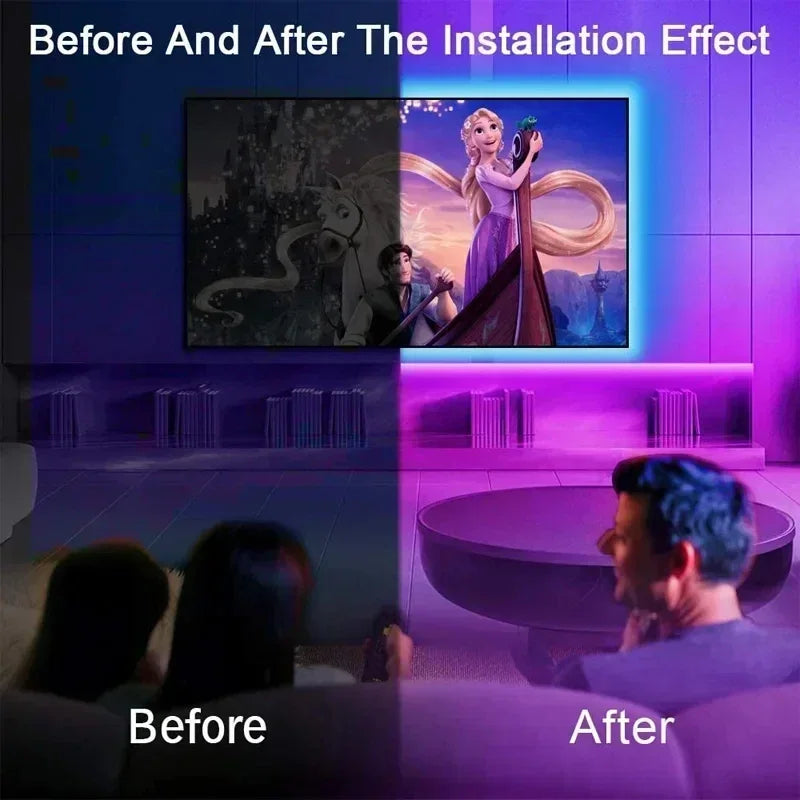 BowLift | RGB 5050 LED Strip Light with Remote Control & App Control - USB-powered