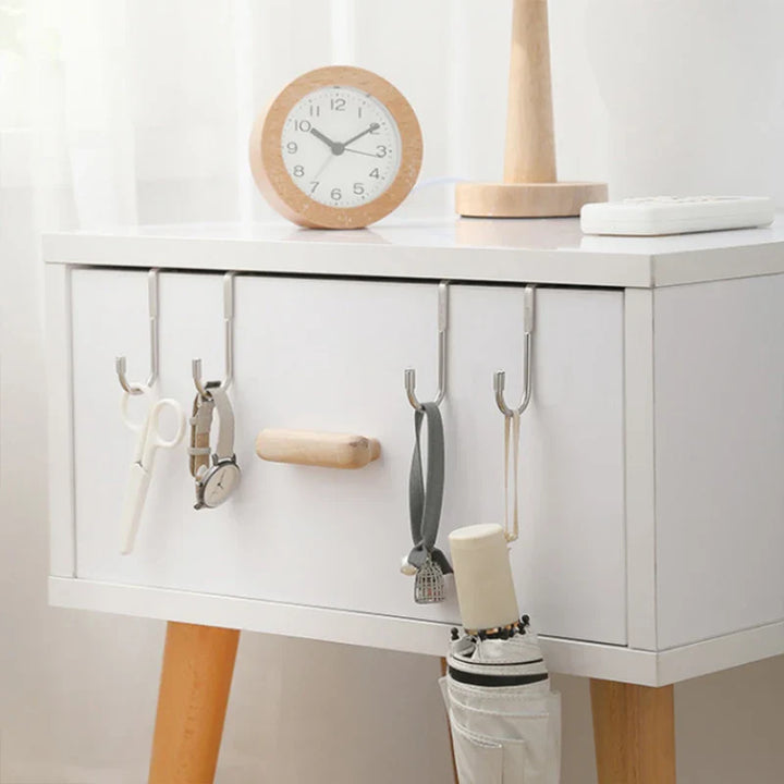 BowLift | Door hooks DUOHOLD | Double hooks for cabinet doors | Stainless steel 304 | Black or White | No drilling