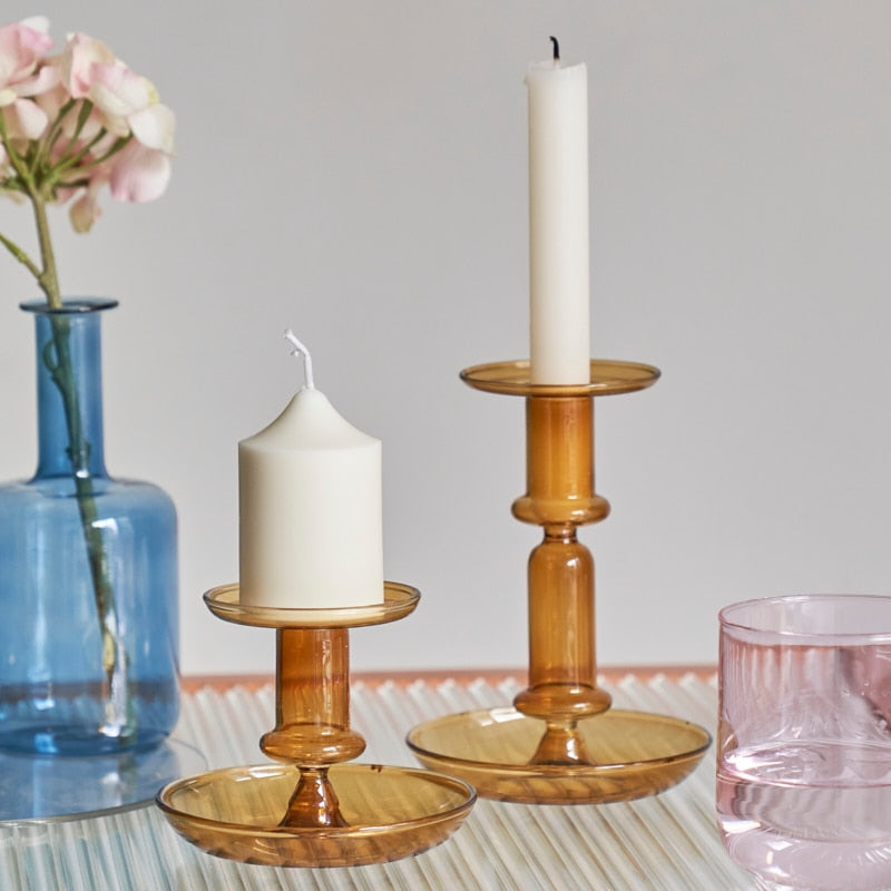 Borosilicate Modern Candleholders - 2 colours | Bowlift