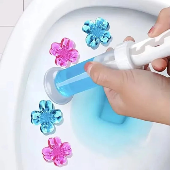 BowLift | BloomFresh WC-Gel Flowers | Fragrance Gel for Toilet & Urinal | Cleansing, Antibacterial & Decorative | 12 Flowers per Stick