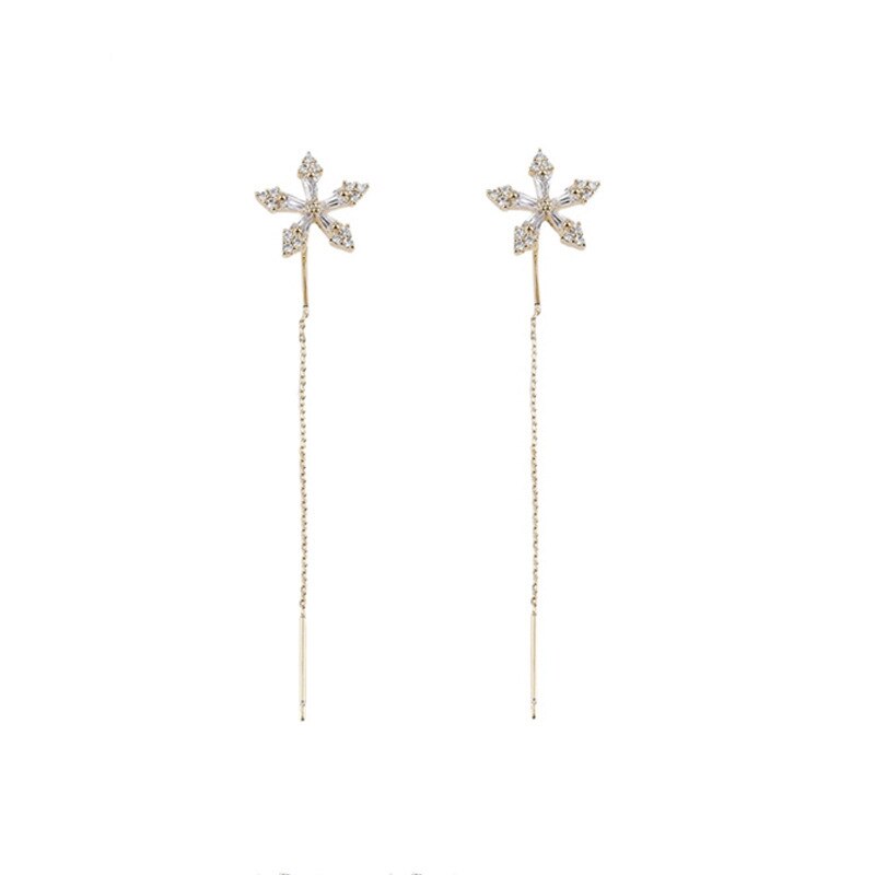 BowLift | Elegant Flower Long Chain Earrings