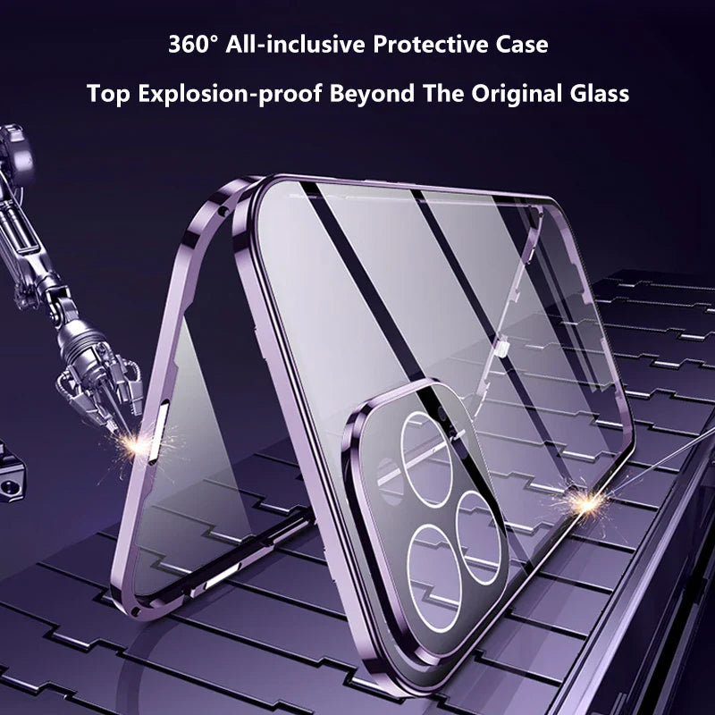 BowLift | Double Sided Magnetic Glass Anti-Peep Mobile Case