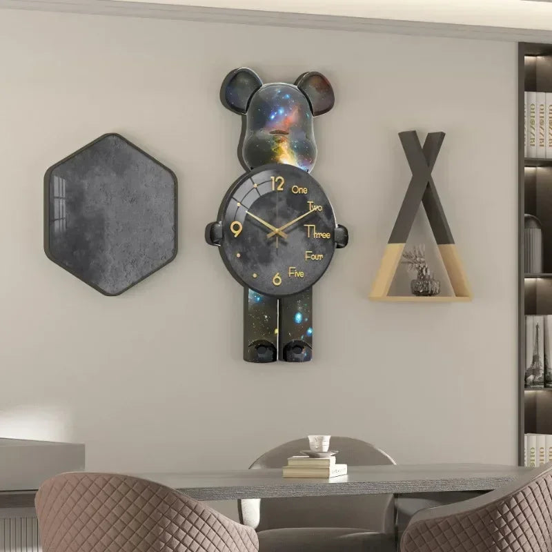 Glowing Star Bear LED Wall Clock | Bowlift
