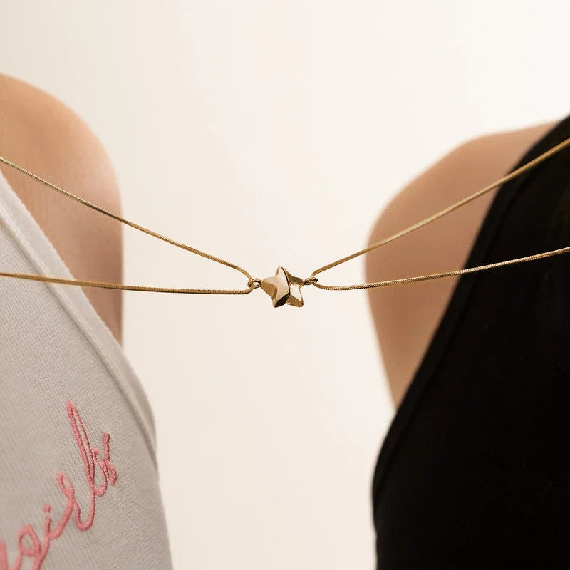BowLift | Dainty Magnetic Star Necklace Pair