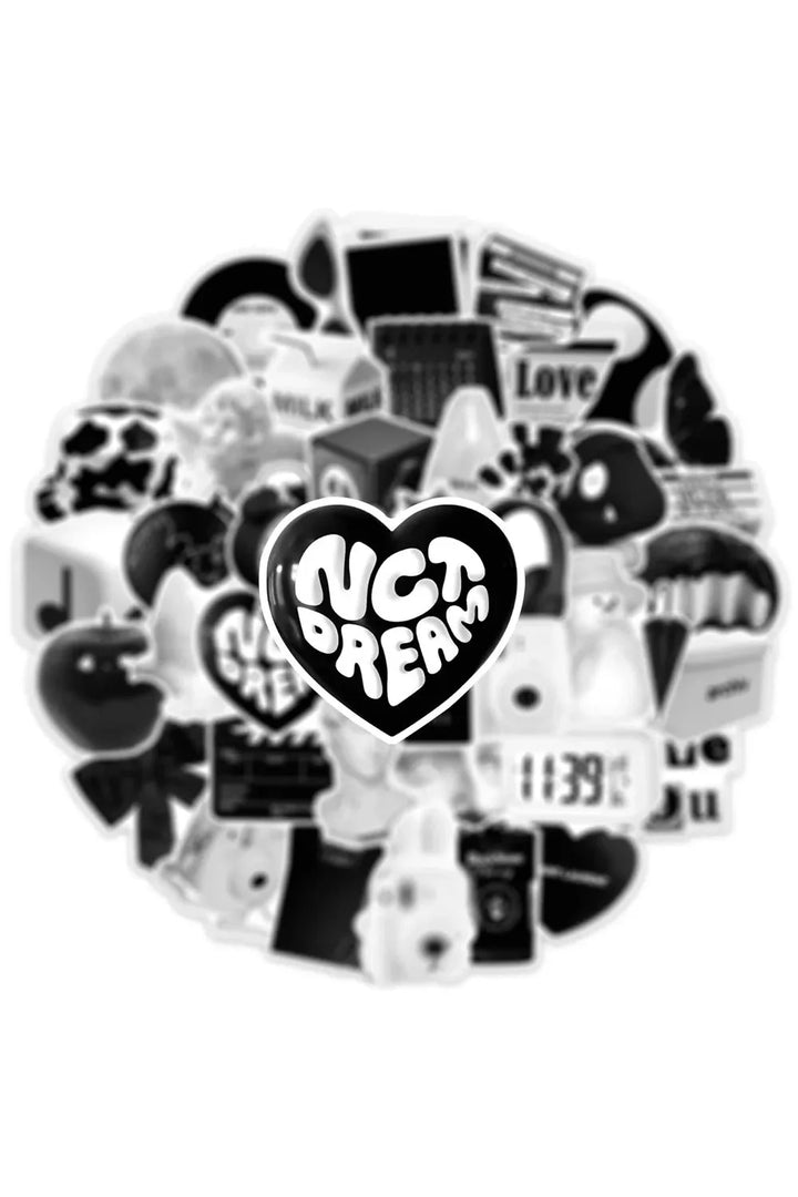 Black White Cartoon Sticker | Bowlift