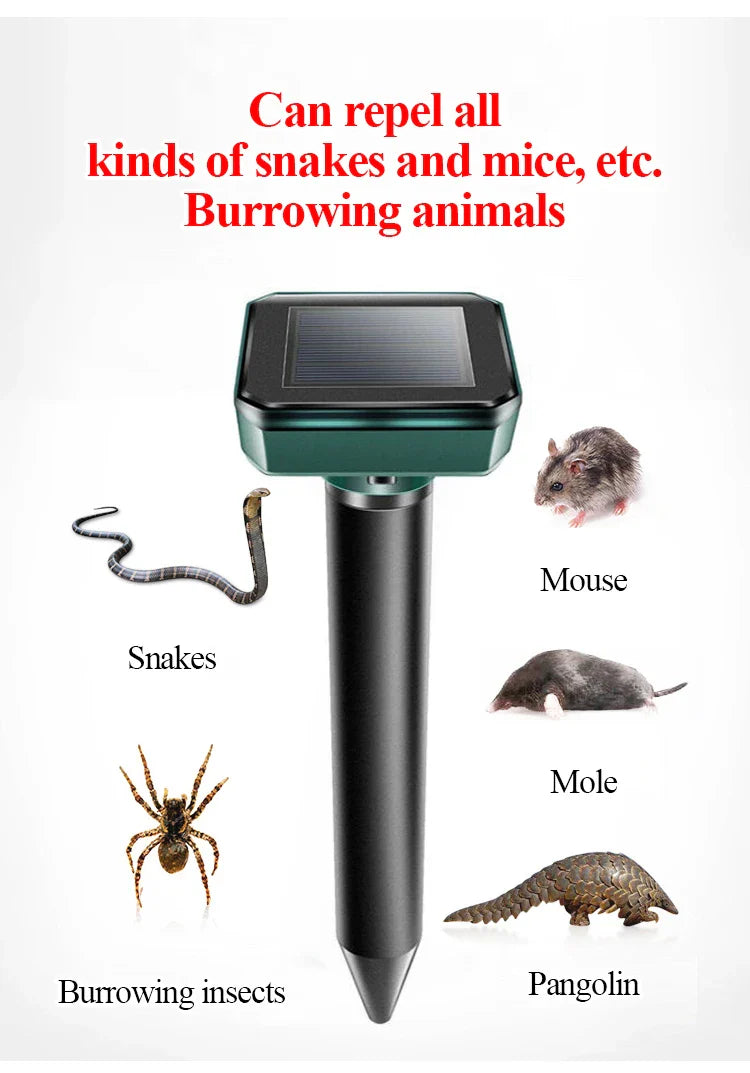 BowLift | Solar-powered snake and pest deterrent – Ultrasonic device for the garden