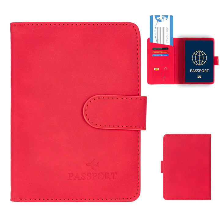 BowLift | SafePort Passport Holder | RFID Protection | Elegant Leather Look | Compact for Men & Women