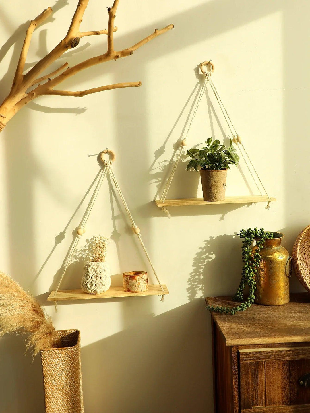 BowLift | BohoString - Macramé Wooden Wall Piece