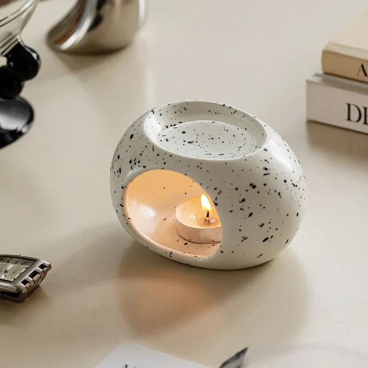BowLift | Aroma Oven Scentura | Black Ceramic Scent Diffuser | For Essential Oils & Incense Sticks | Spa & Home
